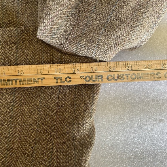 Vintage Stafford Tweed Blazer Jacket Sport Coat Mens 42R Wool Herringbone Brown - Picture 6 of 10